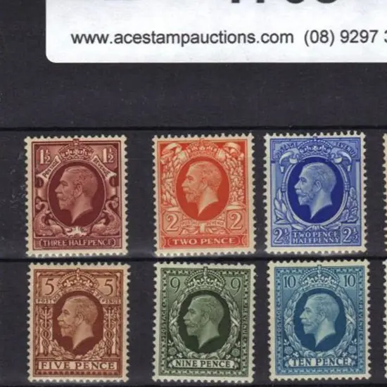 1934/36 KGV set of 11 to 1/-. Mixed MUH/MLH with ...