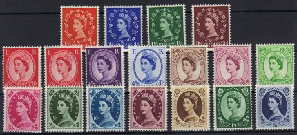 1952/54 QEII Defins set of 17 with Tudor Crown ... Image 1++
