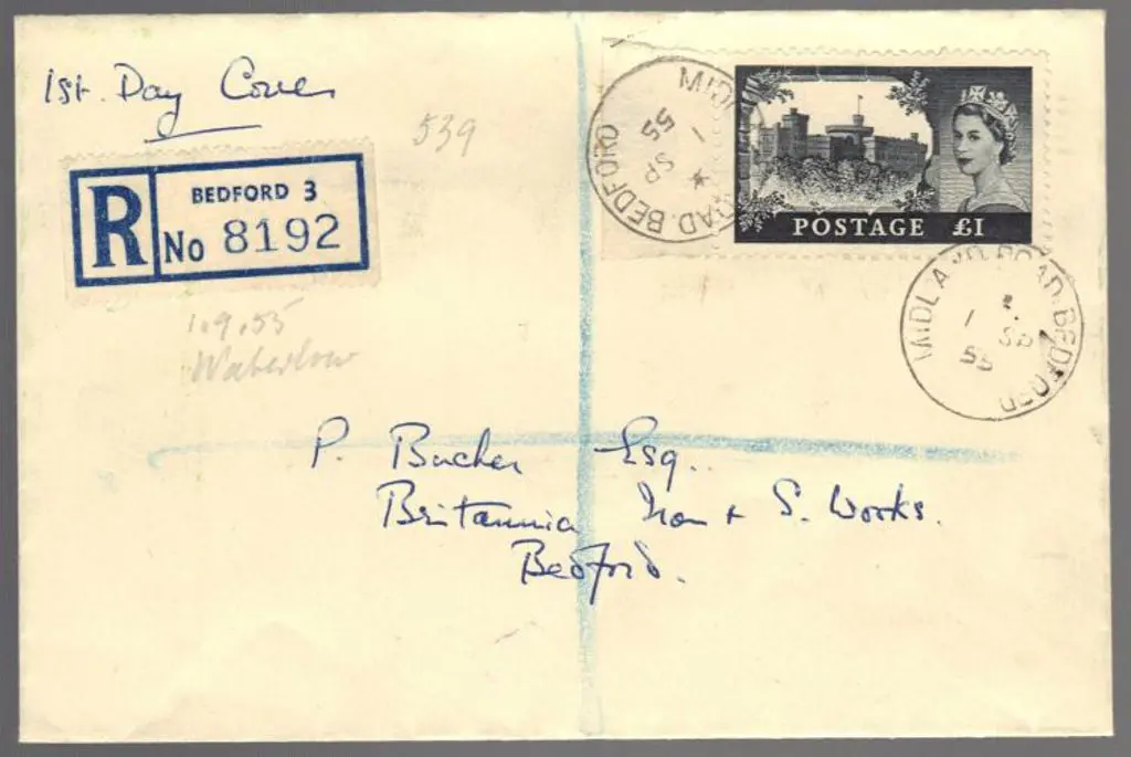 1955 Castles set of 4 on four separate Registered ... Image 1++