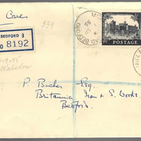 1955 Castles set of 4 on four separate Registered ...
