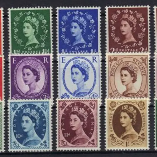 1955/8 QEII St Edwards Crown wmk set of 19 to ...