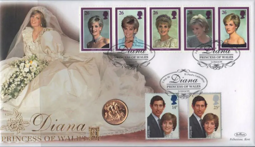 1998 (3rd Feb) Diana Commemoration Benham silk FDC ... Image 1++