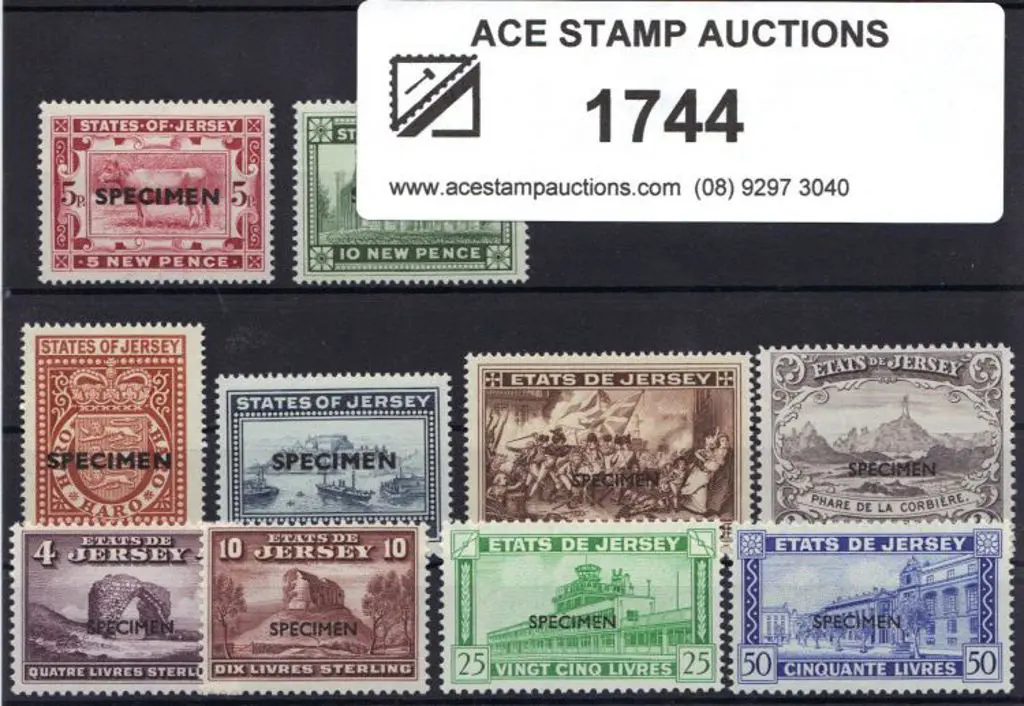 1950's Revenue pictorals fiscal set of 10 to £50 ... Image 1++