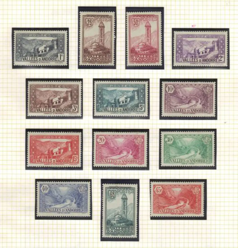 Andorra-French 1932/43 pictorials. Missing both ... Image 1++