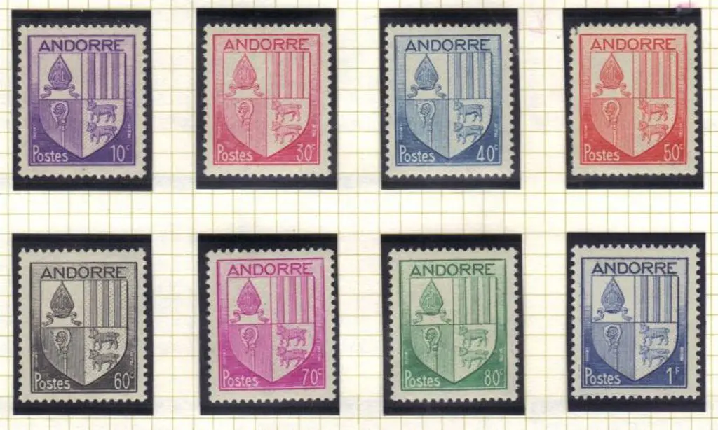 Andorra-French 1944/51 pictorials. Missing 2f50 & ... Image 1++