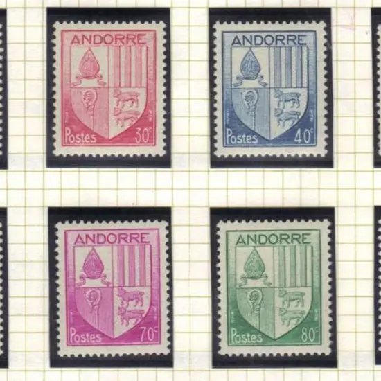 Andorra-French 1944/51 pictorials. Missing 2f50 & ...