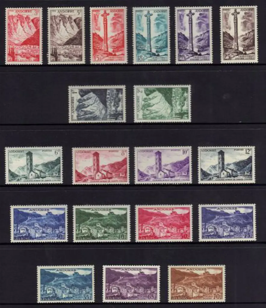Andorra-French 1955/58 defins (no Airs) complete ... Image 1++