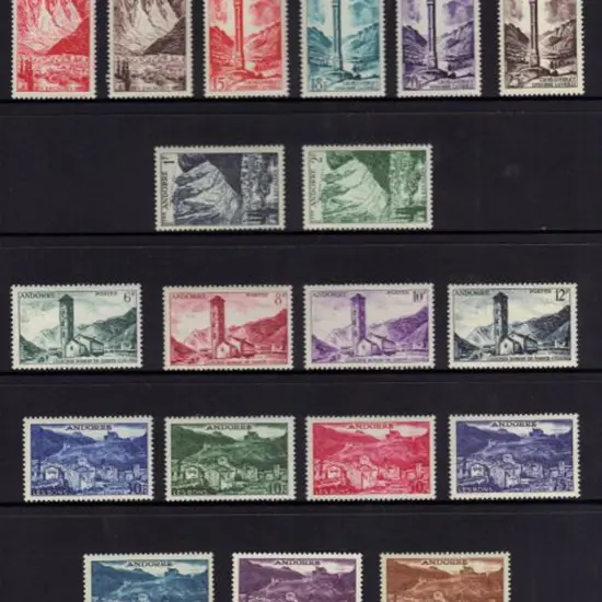Andorra-French 1955/58 defins (no Airs) complete ...