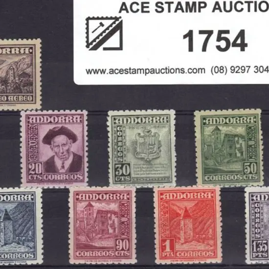 Andorra-Spanish 1948 20¢ to 1p35 Pictorials & 1951 ...