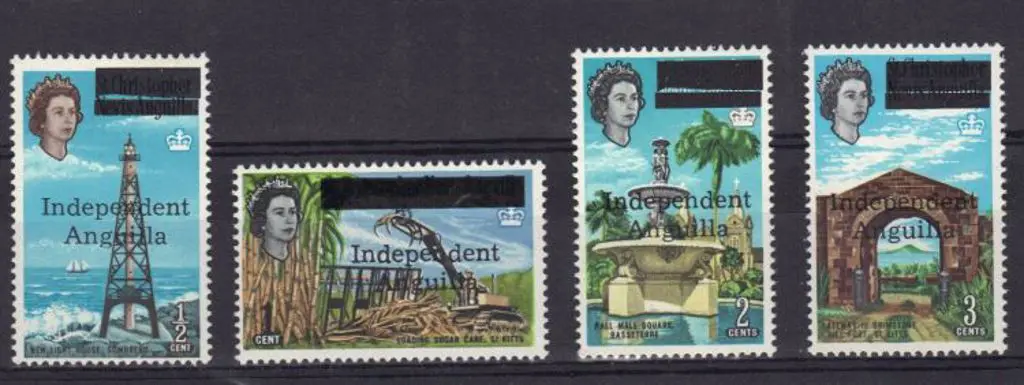 Anguilla 1967 ½¢, 1¢, 2¢ & 3¢ "Independent ... Image 1++