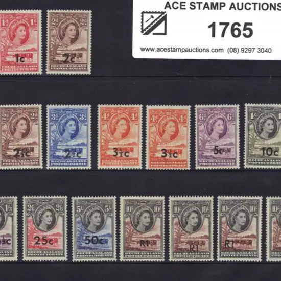Bechuanaland Protectorate 1961 QEII provisionals ...