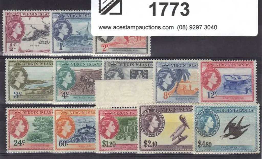 British Honduras 1962 1c to 50c Birds in MUH ... Image 1++