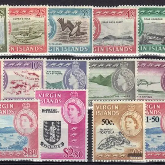 British Virgin Islands 1964/68 QEII defins set of ...