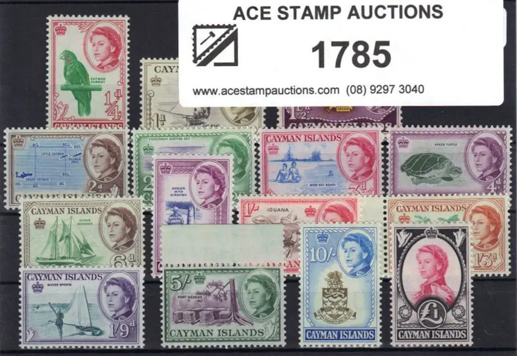 Cayman Island 1962 QEII pictorials set of 15 to ... Image 1++