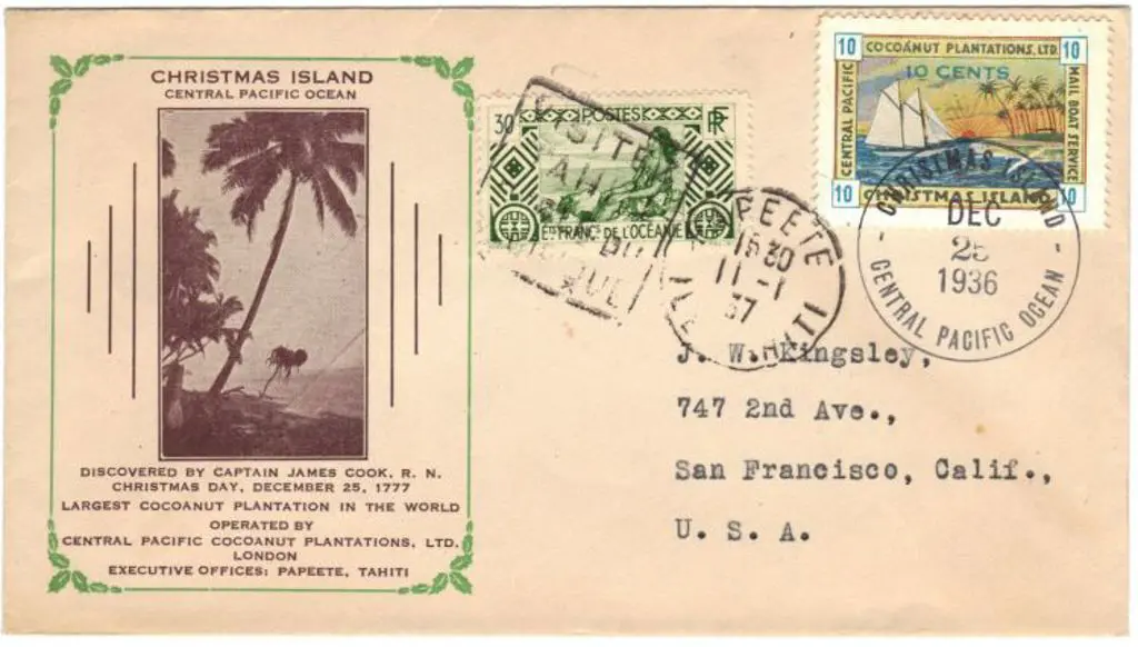 Christmas Island-Pacific 1936 (25th Dec) illust ... Image 1++