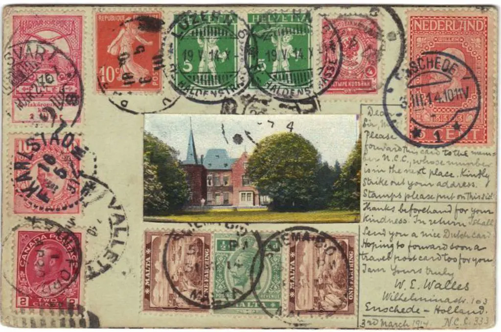 Europe 1914 "Travel" Postcard amazingly posted 8 ... Image 1++