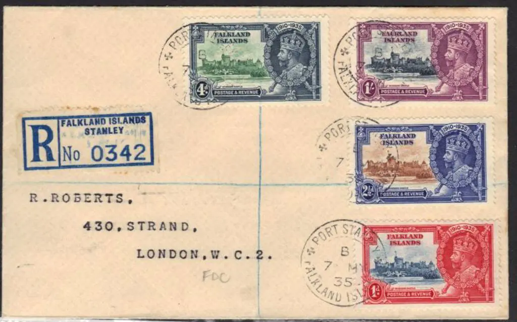 Falkland Islands 1935 (7th May) Silver Jubilee set ... Image 1++