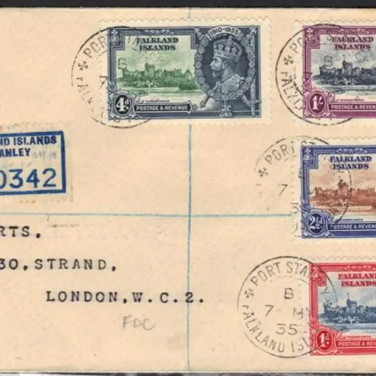 Falkland Islands 1935 (7th May) Silver Jubilee set ...