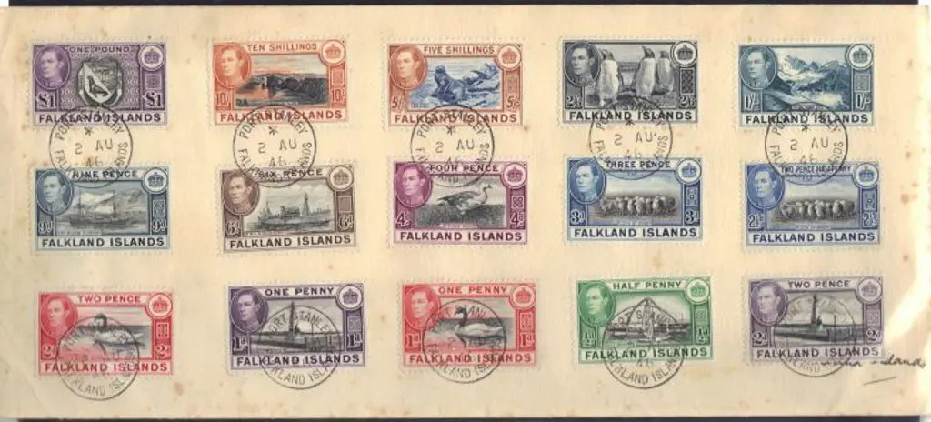 Falkland Islands  1946 (2nd Aug) KGVI pictorials ... Image 1++