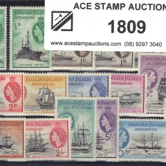 Falkland Island Deps 1954/62 Ships set to £1 incl ...
