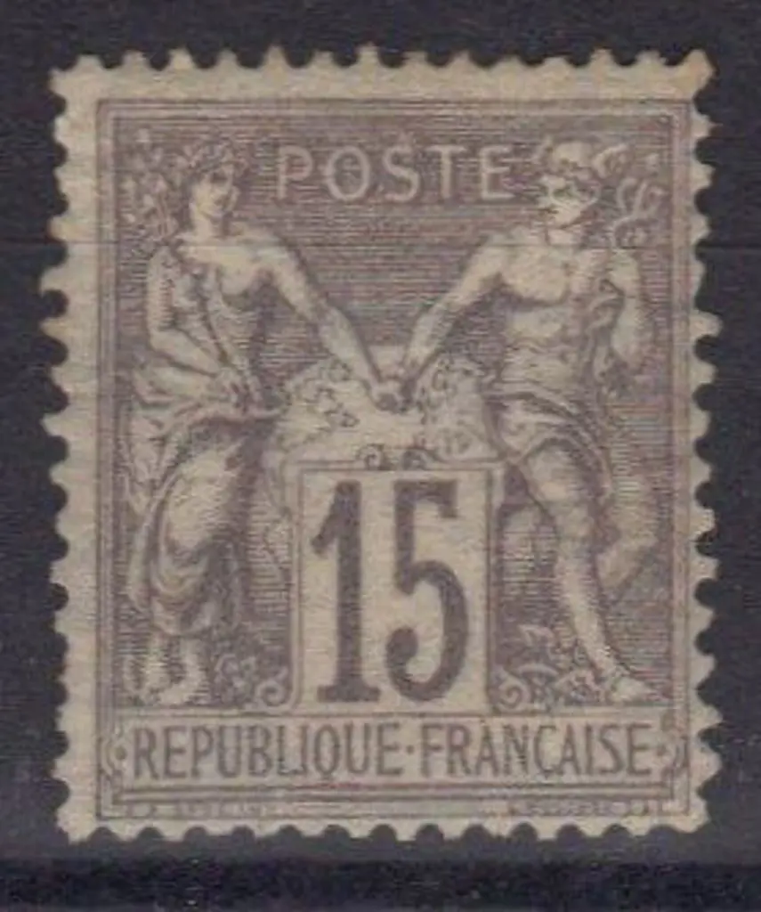 France 1876/85 15¢ grey lilac Peace & Commerce ... Image 1++
