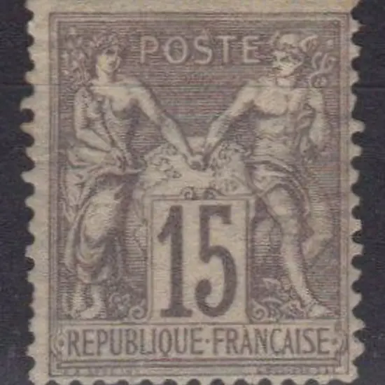 France 1876/85 15¢ grey lilac Peace & Commerce ...
