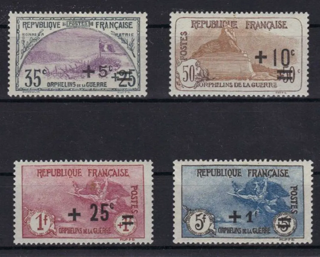 France 1922 War Orphans surcharges to "+5c on 35 + ... Image 1++