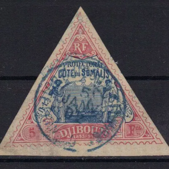 French Somali Coast 1894/1904 5f blue & rose with ...
