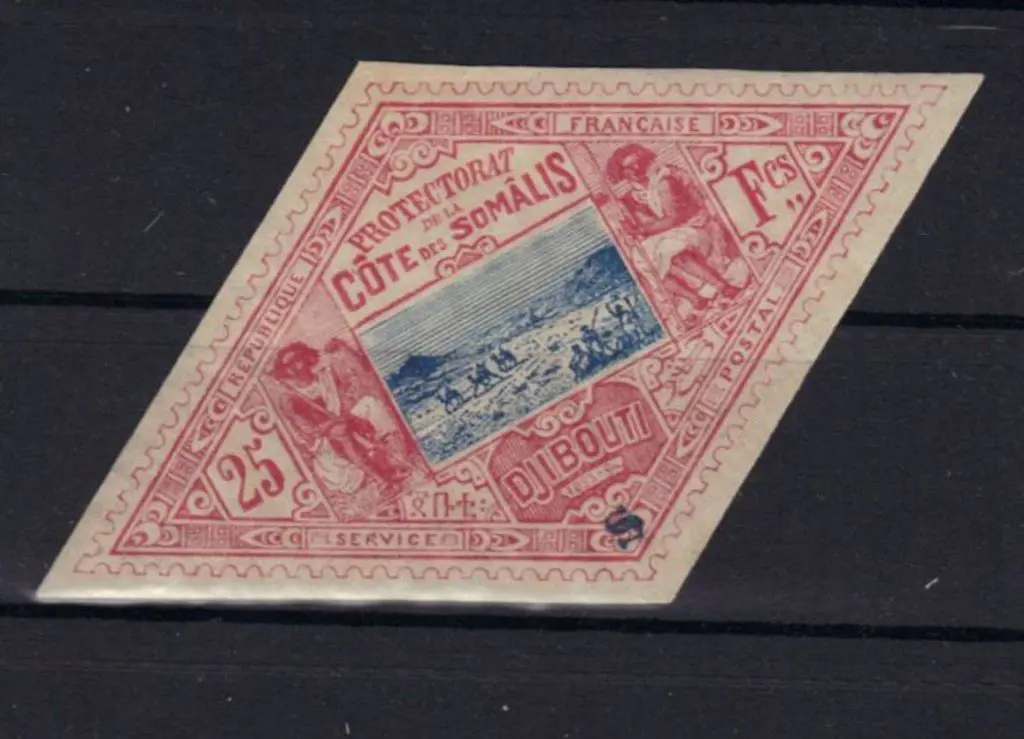 French Somali Coast 1894/1902 25f blue & rose MLH ... Image 1++