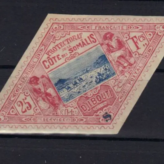 French Somali Coast 1894/1902 25f blue & rose MLH ...