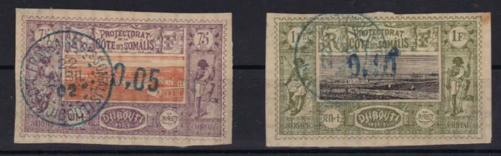 French Somali Coast 1902 "0,05" (comma between ... Image 1++