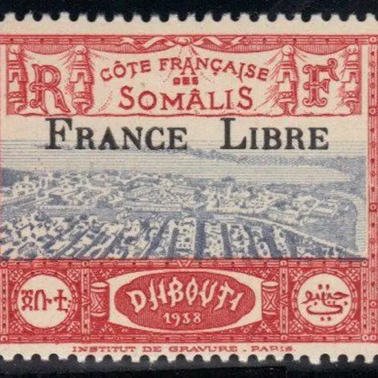 French Somali Coast 1942 "France Libre" ovpts. MUH ...
