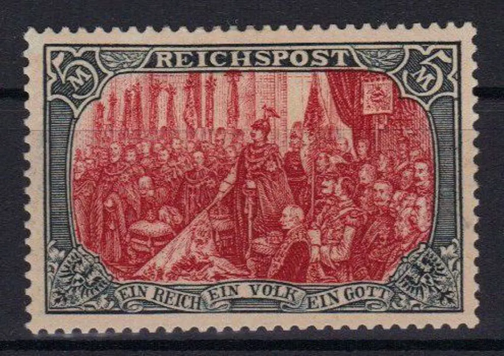 Germany 1900 5mk "REICHSPOST" Type II. MLH but ... Image 1++