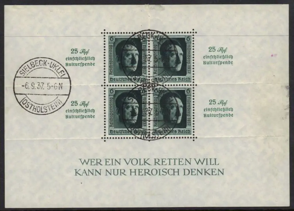 Germany 1937 (3rd Sept) Nuremburg Congress CTO ... Image 1++