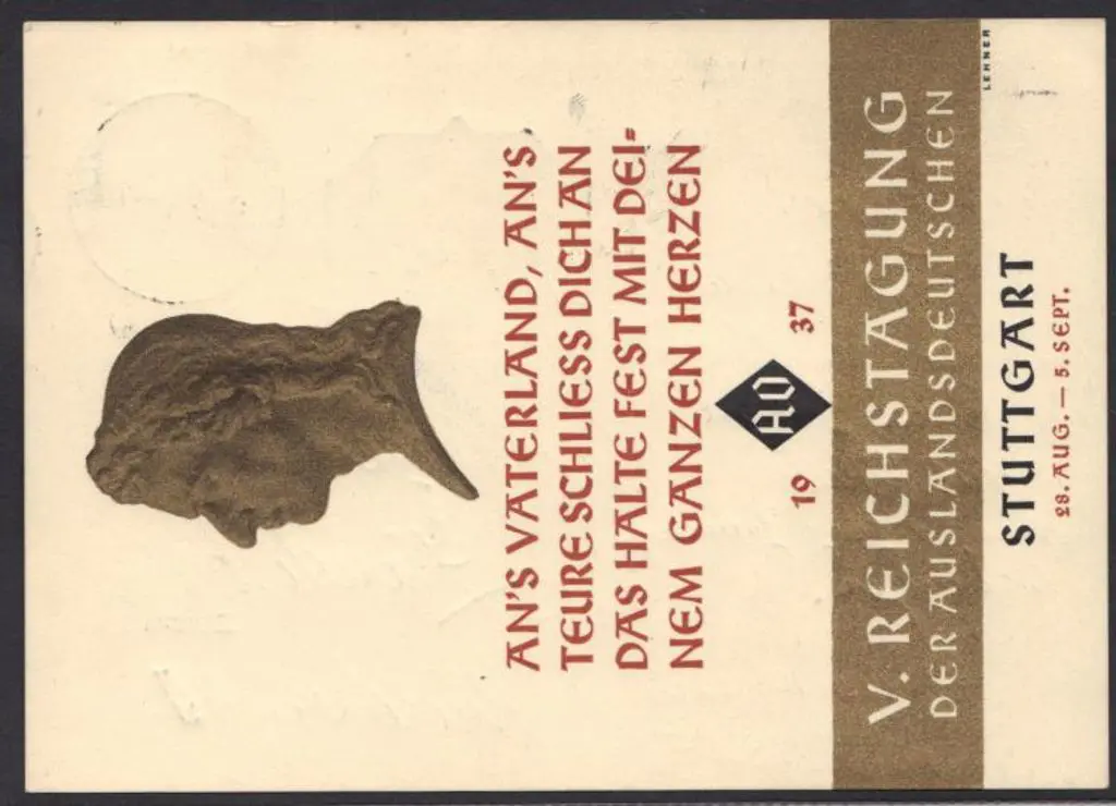 Germany 1937 publicity postcard for Stuttgart ... Image 1++