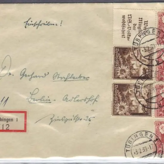 Germany 1937, 1939, 1940 & 1942 covers (first 3 ...
