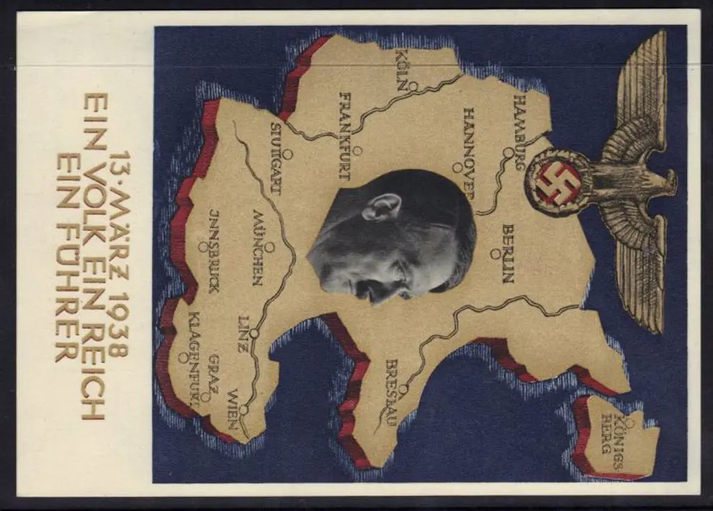 Germany 1938 Hitler & Map multicoloured mint ... Image 1++