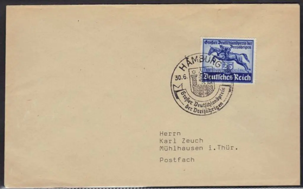 Germany 1940, 1941 & 1942 Hamburg Derby issues on ... Image 1++
