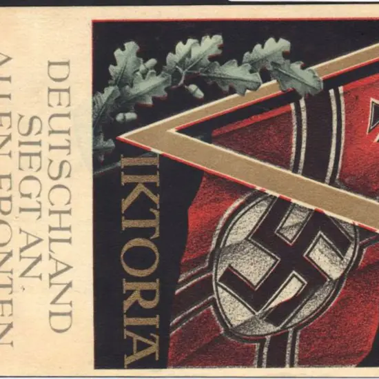 Germany 1942 handcoloured propaganda postcard ...