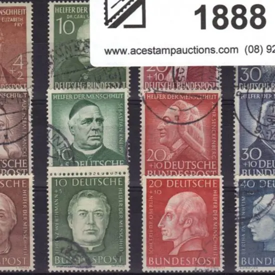 Germany-West 1952-1954 Relief Fund sets F/U. Mi. ...