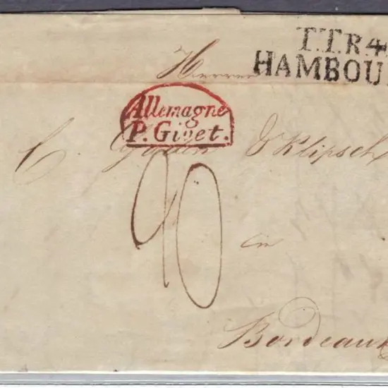 Germany - Hamburg 1836 entire franked ...