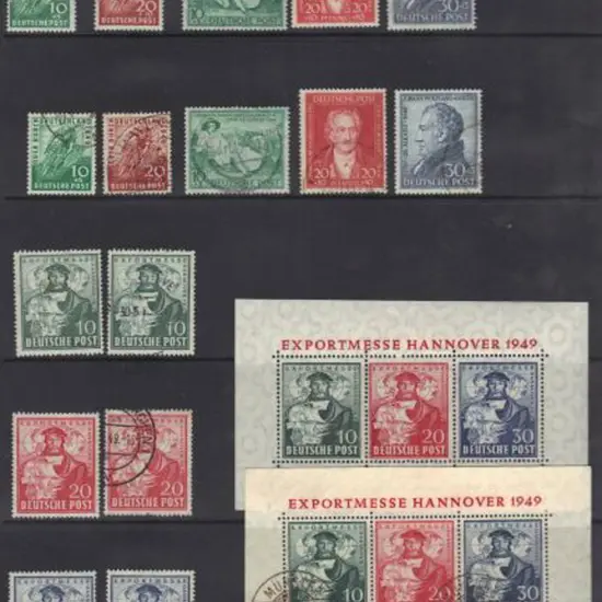 Germany-Allied Zone 1949 Hannover Fair M/S MUH & ...