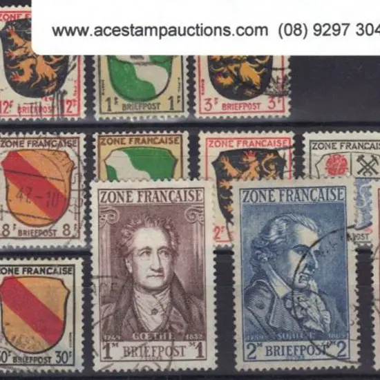 Germany-French Zone 1945 Arms & Portraits set of ...