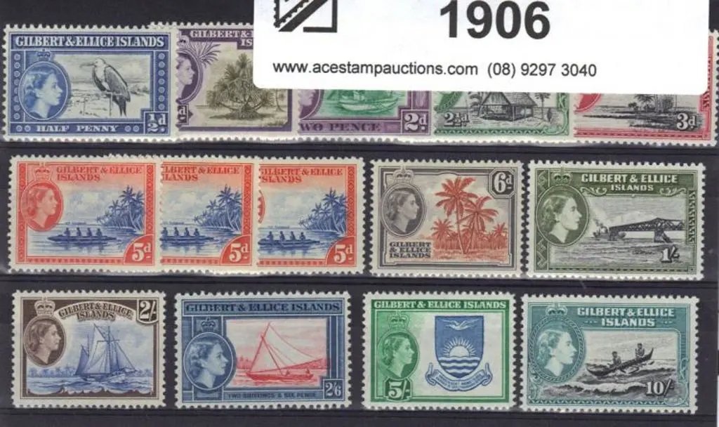 Gold Coast 1956/62 QEII defins complete set of 12 ... Image 1++