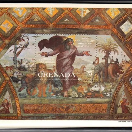 Greece 1983 $5 Creation of the Animals/ Raphael ...