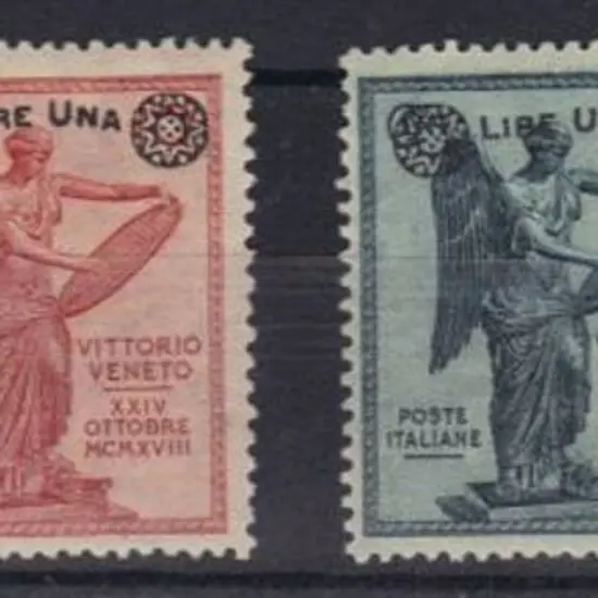 Italy 1924 One Lira surcharges on "Victory" ...