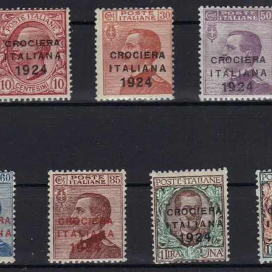 Italy 1924 "Crociera Italiana 1924" ovpts set. MLH ...
