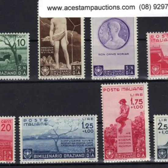 Italy 1936 Bimillenary of Horace set of 8. MUH ...