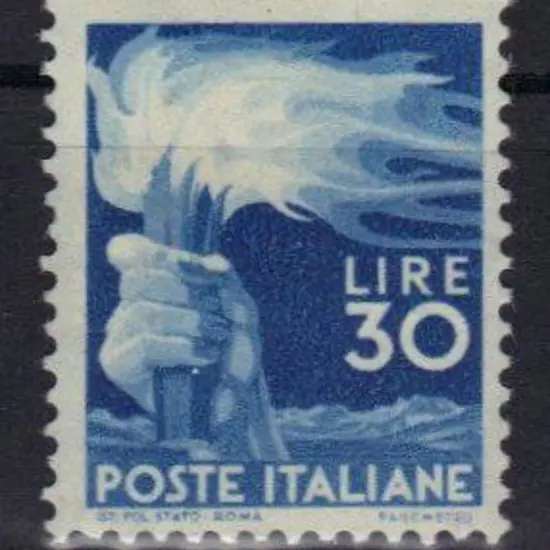 Italy 1945/48 30 Lire blue MLH. SG 667 Cat. £500 ...