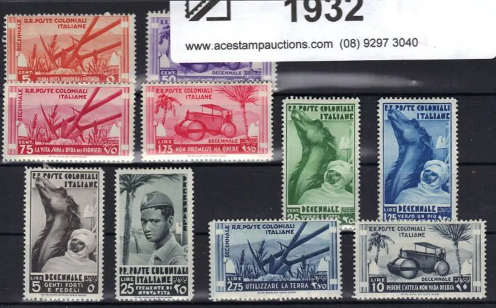 Italian Colonies 1933 10th Anniversary of Fascist ... Image 1++